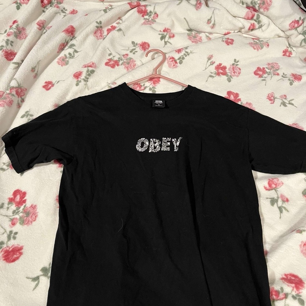 Obey Black Short Sleeve Tee Casual Streetwear
